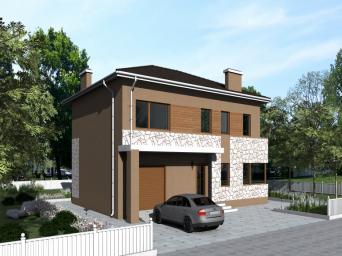 Проект двухэтажного жилого дома с гаражом «А»